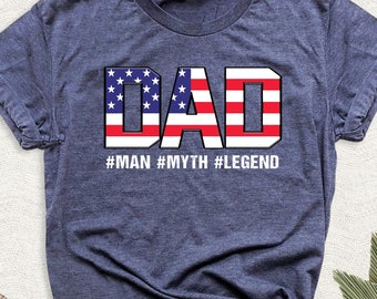 Camiseta con la bandera estadounidense para papá, regalo del Día del Padre, camiseta del Día Patriótico para papá, camiseta del 4 de julio, camiseta del Día de la Independencia, camiseta patriótica para papá, camiseta de EE. UU.