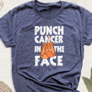 Orange Ribbon Leukemia Cancer Shirt, Support Squad Kidney Cancer Tshirt, Awareness Orange Ribbon Tee, Leukemia Punch Cancer In The Face Tee