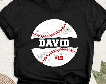 Camiseta de béisbol personalizada con nombre y número, camiseta deportiva de béisbol para el día del partido, camiseta deportiva de béisbol para mamá y papá, camiseta de béisbol personalizada para regalo de cumpleaños