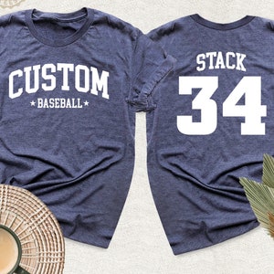Custom Two-Sided Baseball Shirt, Number And Name Baseball Tshirt, Baseball Team Shirt, Personalized Baseball Mom Shirt, Baseball Gift Outfit