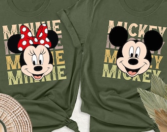 Disney Mickey Mouse Shirt, Minnie Mouse Tshirt, Disney Vacation Trip Tee, Vintage Minnie Tee, Retro Mickey Tee, Disney Birthday Gift Tshirt