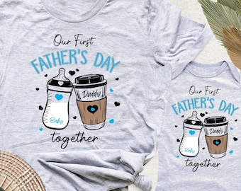 First Father's Day Together Shirt, Daddy And Baby Boy Tee, Daddy and Baby Girl Tshirt, Daddy and Me Matching Outfit Set, Dad and Baby Shirt