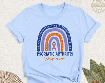 Psoriatic Arthritis Warrior Shirt, Lavender Orange Ribbon Support Tshirt, Psoriatic Arthritis Awareness Outfit, Psoriatic Arthritis Shirt