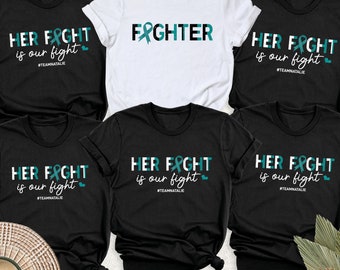 Ovarian Cancer Shirt, Cervical Cancer Shirt, Teal Ribbon Shirt, Cervical Cancer Crew Shirt, Ovarian Cancer Women Shirt, Ovarian Cancer Group
