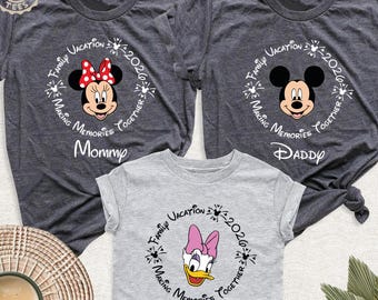 Disney Characters Tee Family Vacation 2026 Making Memories Custom Tshirt, Mickey And Friends Group Shirts Disneyland Mom Dad Baby Shirt
