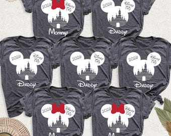 Custom Disney 2026 Family Trip Shirts Mickey Minnie Mouse Matching Tshirt, Disneyworld Vacation Group Shirt, Disneyland Squad Trip Tee Shirt