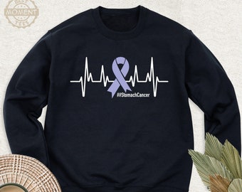 Stomach Cancer Periwinkle Ribbon Awareness Sweatshirt, In November Warrior Long Sleeve Shirt, Gastric Cancer Tee, Stomach Cancer Team Hoodie