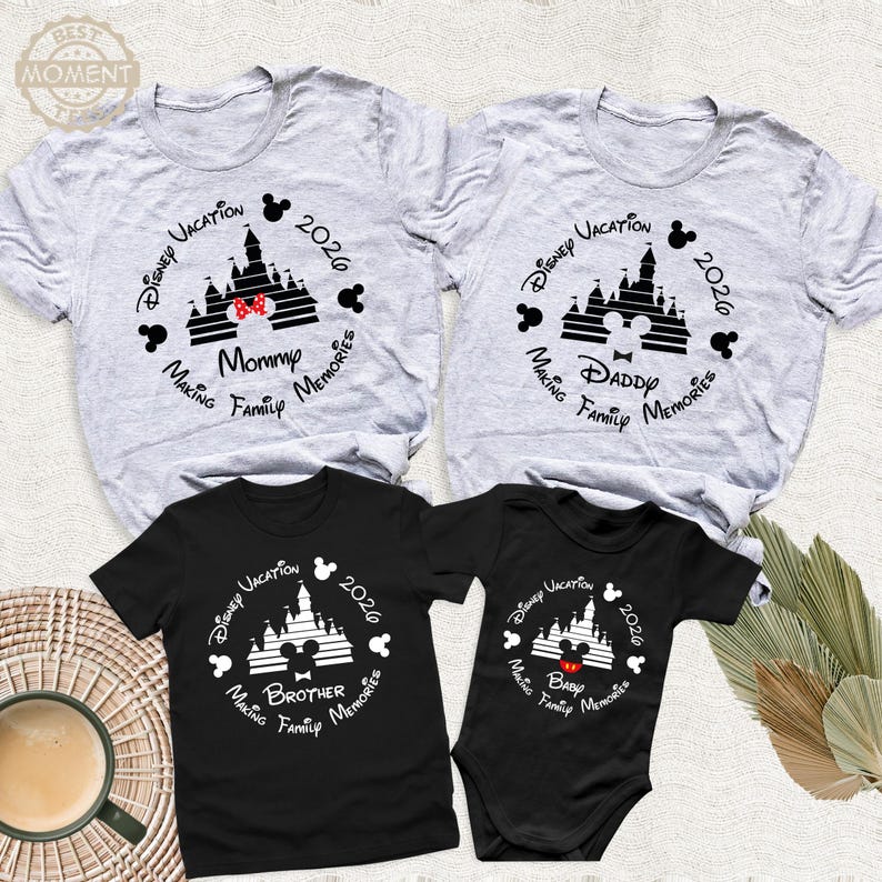 Disney Vacation 2026 Shirt, Disney Family TShirt Disneyland Family Trip Shirt Disneyworld Trip Shirt Mickey Castle Shirt Family Matching Tee immagine 11