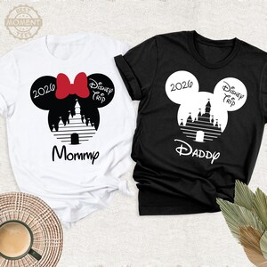 Custom Disney 2026 Family Trip Shirts Mickey Minnie Mouse Matching Tshirt, Disneyworld Vacation Group Shirt, Disneyland Squad Trip Tee Shirt image 4