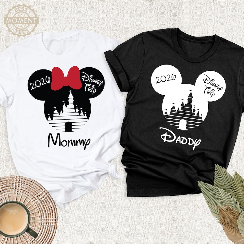 Custom Disney 2026 Family Trip Shirts Mickey Minnie Mouse Matching Tshirt, Disneyworld Vacation Group Shirt, Disneyland Squad Trip Tee Shirt image 4