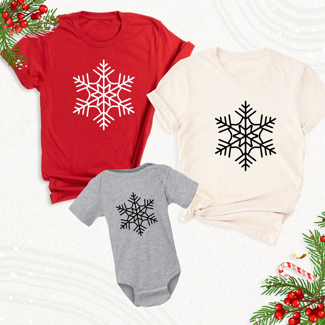 Snowflake Shirt, Family Christmas Matching Shirt, Winter Shirt, Let It
