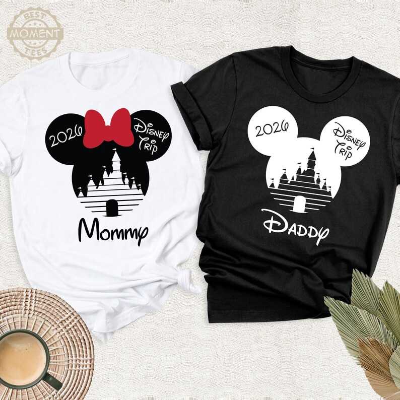 Custom Disney 2026 Family Trip Shirts Mickey Minnie Mouse Matching Tshirt, Disneyworld Vacation Group Shirt, Disneyland Squad Trip Tee Shirt image 8
