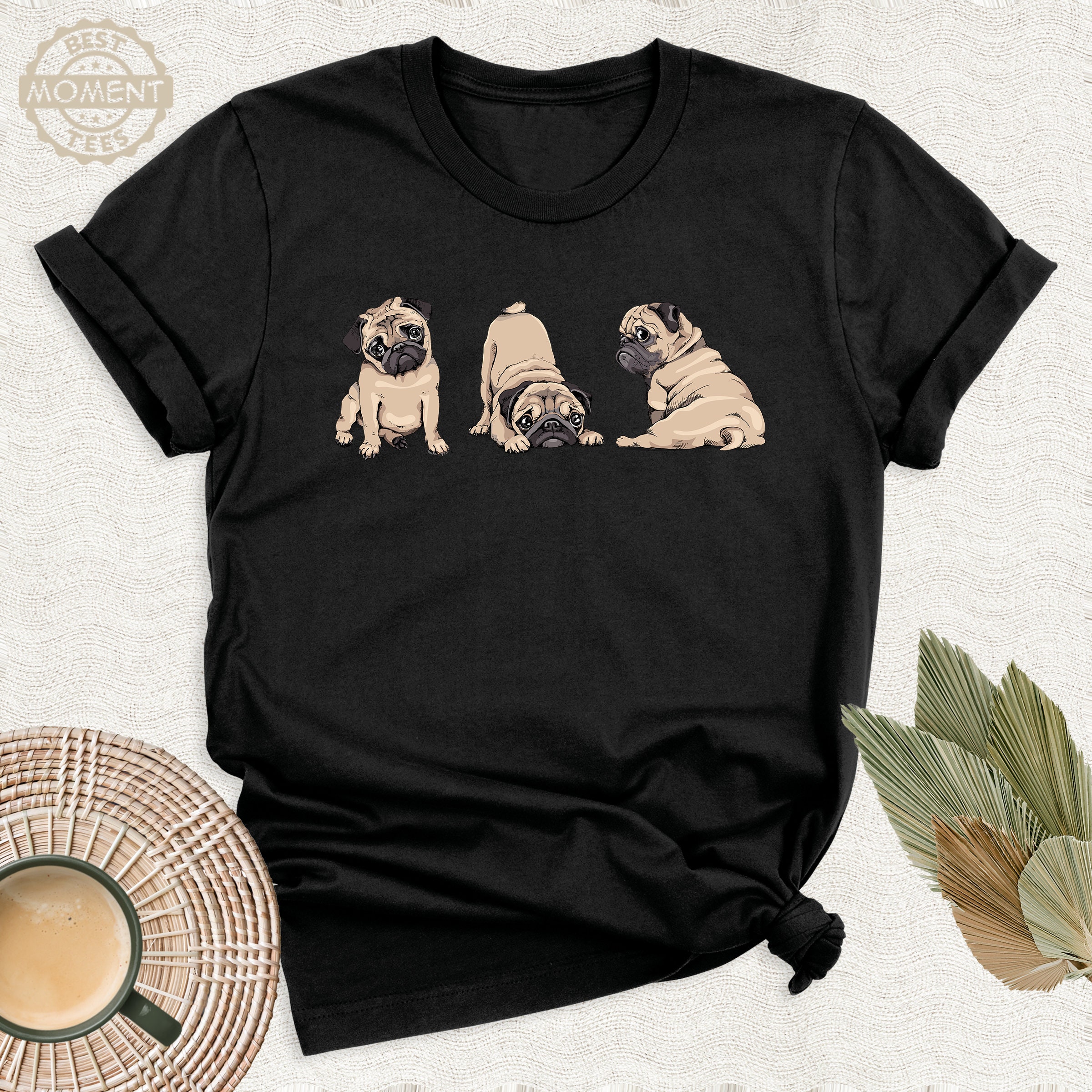 Cute Pug Dogs Shirt, Funny Animals Tshirt, Dog Owner Tee, Dog Mom Shirt ...