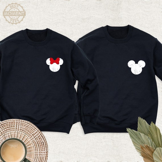 Disney Valentines Day Couple Pocket Sweatshirts, Mickey Minnie