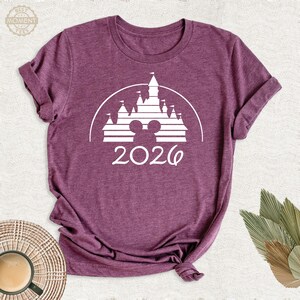 Disney Castle 2026 Trip Custom Tee Shirt, Disneyland Family Matching Tshirt, Personalized Disney 2026 Tee, Disneyworld Group Tee, Mickey Tee image 8