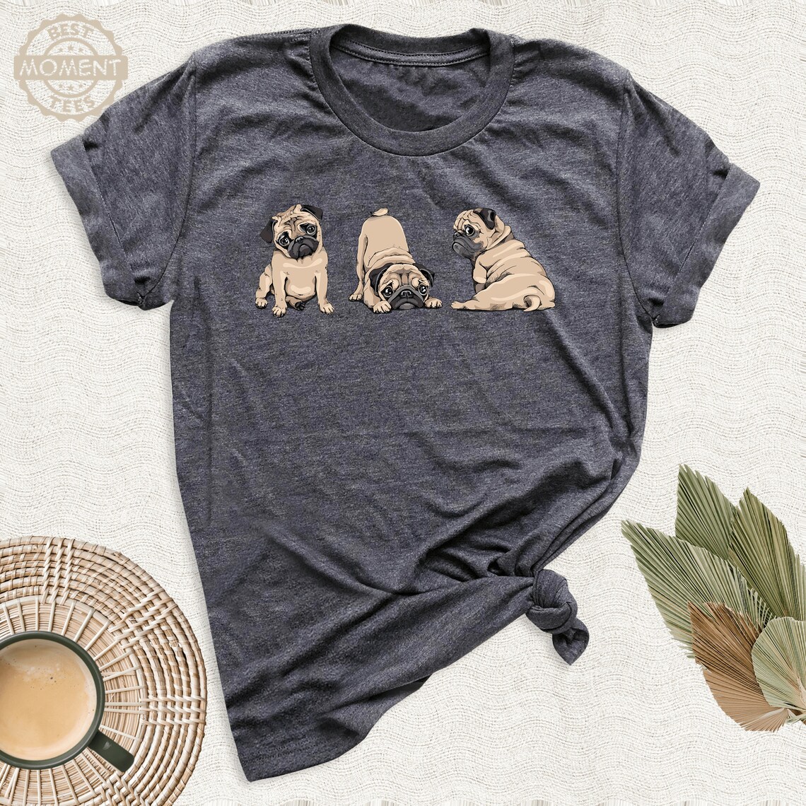 Cute Pug Dogs Shirt, Funny Animals Tshirt, Dog Owner Tee, Dog Mom Shirt ...