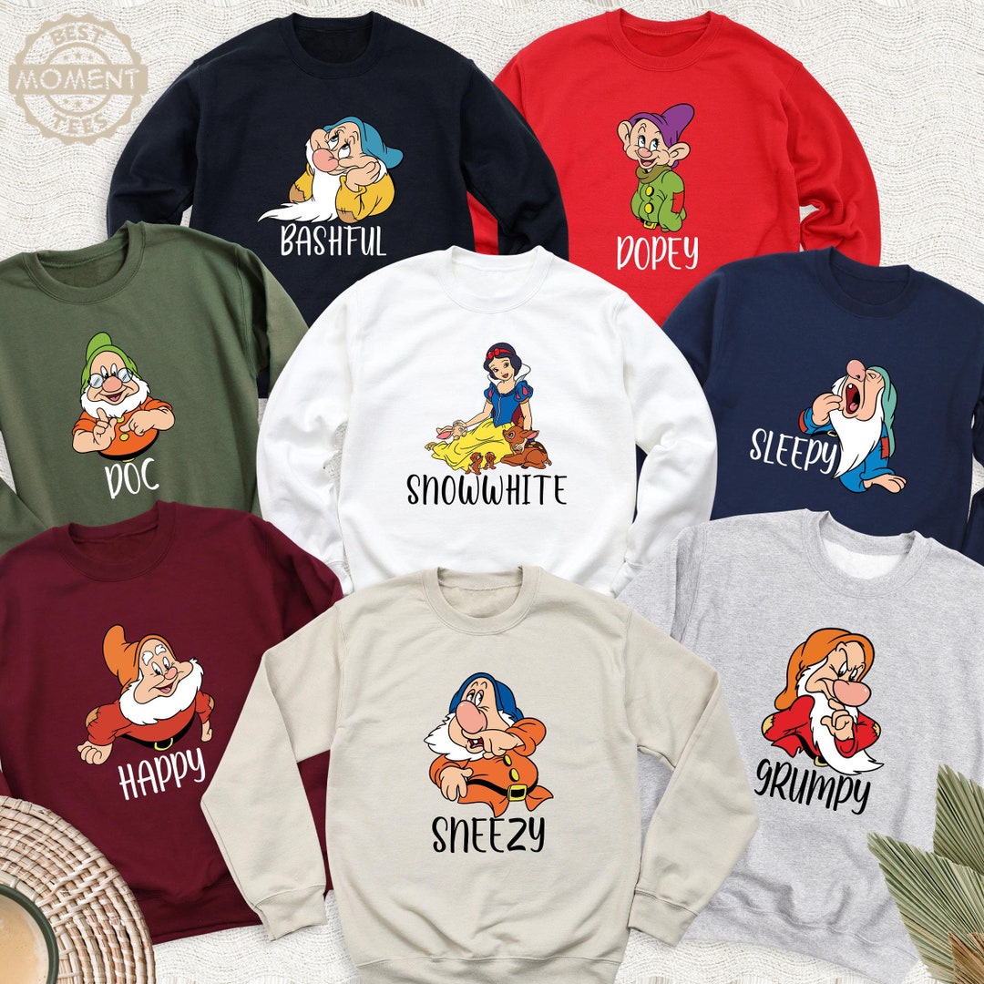 Snow White and Seven Dwarfs Sweatshirt, Disney Family Matching Long ...
