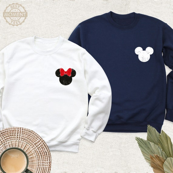 Disney Valentines Day Couple Pocket Sweatshirts, Mickey Minnie