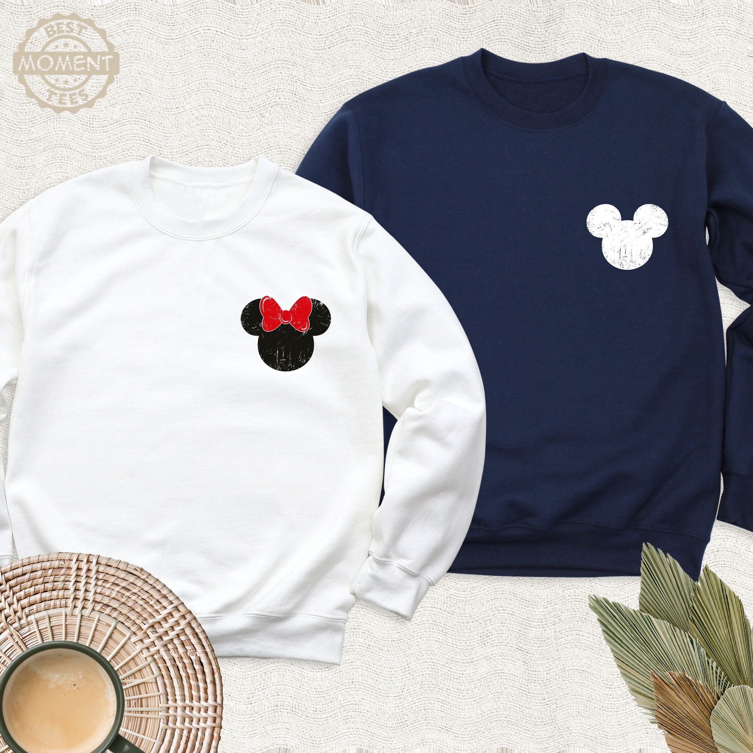 Disney Valentines Day Couple Pocket Sweatshirts, Mickey Minnie