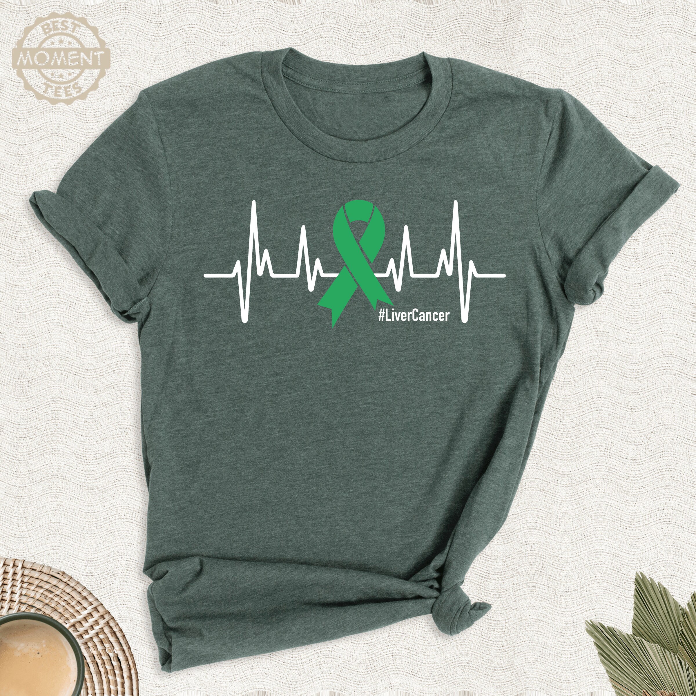 Support Squad Liver Cancer Shirt, Green Ribbon Awareness Team Tshirt ...