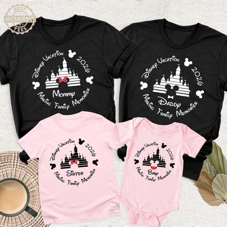 Disney Vacation 2026 Shirt, Disney Family TShirt Disneyland Family Trip Shirt Disneyworld Trip Shirt Mickey Castle Shirt Family Matching Tee immagine 10