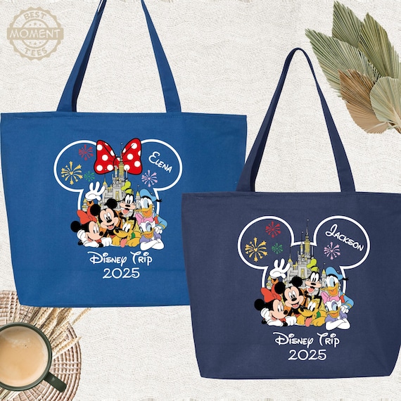 disney travel cosmetic pouch bag storage zippered canvas tote Outlet Essential Hanging Organizer - Cotton this western bag can be accessorized with bag charms and more thanks to the D Disney Tote Bag With Zipper