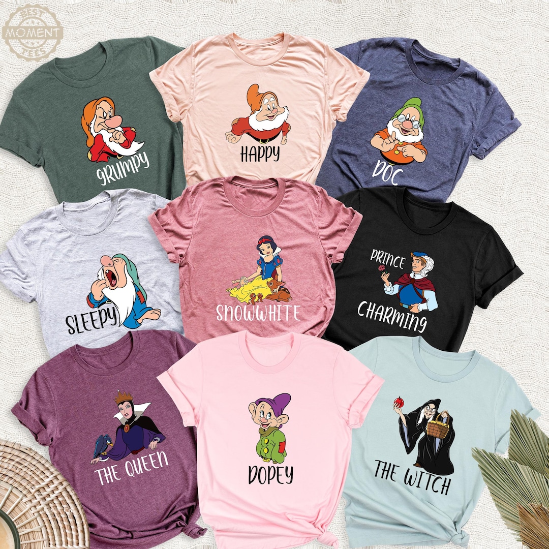 Snow White Seven Dwarfs Shirt Custom Disney Friends Matching Tee Disney ...