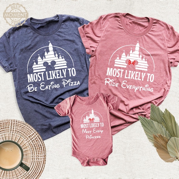 Disney Trip Shirts Matching Custom Disney Shirts Disney Vacation tee Disneyworld Shirts, group 2026 Disney shirt Disney Most Likely to shirt