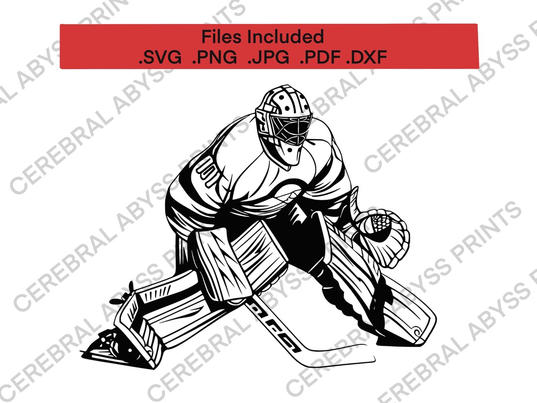 Hockey Goalie Clipart Girls Hockey Svg Ice Hockey Vector Etsy