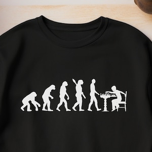 Funny chess sweatshirt strategy board game chess mastery evolution of man playing chess, chess club humor shirt