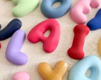 Personalized 3D Printed Bubble Letter Name Sign | Playroom Wall Decor l 3D Bubble Letters l Colorful Alphabet l Kids Room l Nursery Decor