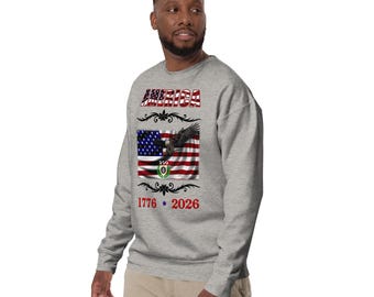 Patriotic American 250th Birthday Eagle Flag Sweatshirt