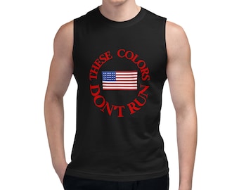 Patriotic Muscle Shirt 100% Airlume Combed Ring-spun Cotton