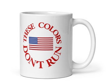 Patriotic white glossy mug