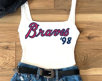 98 Braves Western Tank Top Bodysuit Country Music Tee Stagecoach Outfits Nashville Shirt Cowgirl Rodeo Bodysuit Country Concert