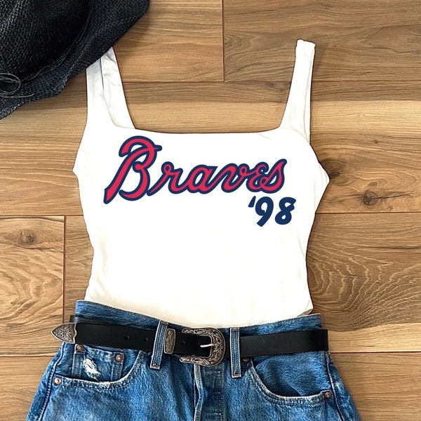 98 Braves Western Tank Top Bodysuit Country Music Tee Stagecoach Outfits Nashville Shirt Cowgirl Rodeo Bodysuit Country Concert