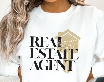 Personalized Real Estate Agent Sweatshirt, Realtor Sweatshirt, Real Estate Agent Gift, Realtor Shirts, Gift for Realtor, Real Estate Broker