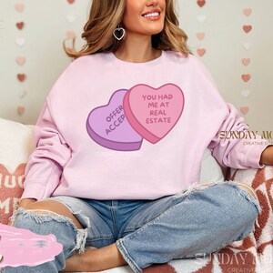Valentine&#39;s Day Real Estate Agent Sweatshirt, Realtor Love Day Sweater Closing Gift,Real Estate Agent Gift,Realtor Apparel,Real Estate Shirt