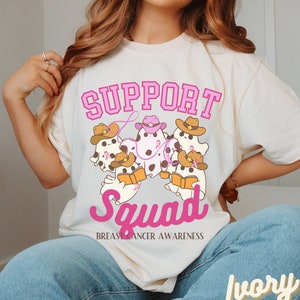Breast Cancer Awareness Shirt Halloween October Pink Ribbon Retro Ghost Tshirt Breast Cancer Survivor Support Gift Shirt Cancer Warrior Tee