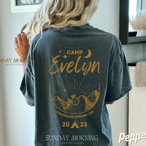 Custom Camp Bachelorette Party Shirts Personalized Camp Bride Tshirt Bachelorette Weekend Wild Mountain Bridal Party Gifts Bridesmaids Tee