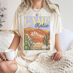 Custom Camp Bachelorette Party Shirts Personalized Camp Bride Tshirt Bachelorette Weekend Wild Mountain Bridal Party Gifts Bridesmaids Tee