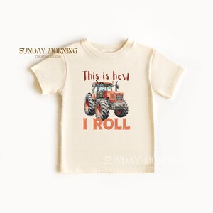 Toddler Tractor Shirt For Boy Girl Kids Baby, Siblings Matching Red Truck Natural Tshirt, Tractor Lover T-shirt Kids, Farmer Tractor Tee