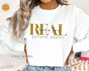Personalized Real Estate Agent Sweatshirt, Realtor Sweatshirt, Real Estate Agent Gift, Realtor Shirts, Gift for Realtor, Real Estate Broker