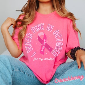 Personalized Breast Cancer Awareness Shirt, Pink Cancer Ribbon Tshirt, Custom Breast Cancer Survivor Support Gift T-shirt Cancer Warrior Tee