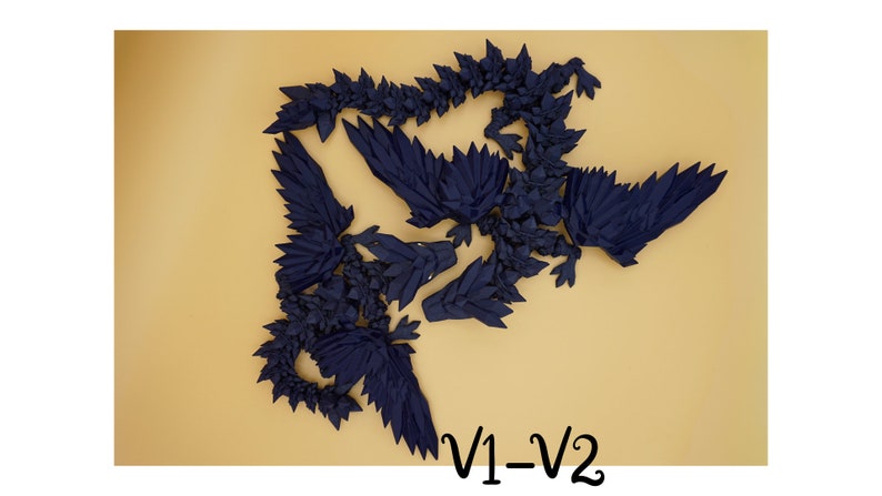 dunkelblauer Drache, beweglich afbeelding 4