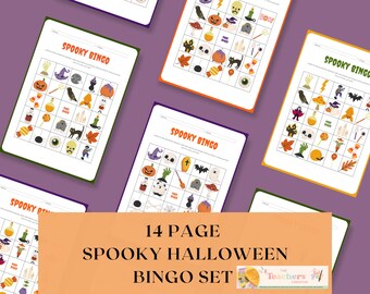Spooky Halloween Bingo Cards (14 count)