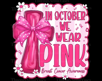 A ottobre indossiamo il rosa PNG, Cancro al seno retrò PNG, Sensibilizzazione sul cancro al seno PNG, Fantasma rosa di Halloween PNG, Maglietta di Halloween Boo