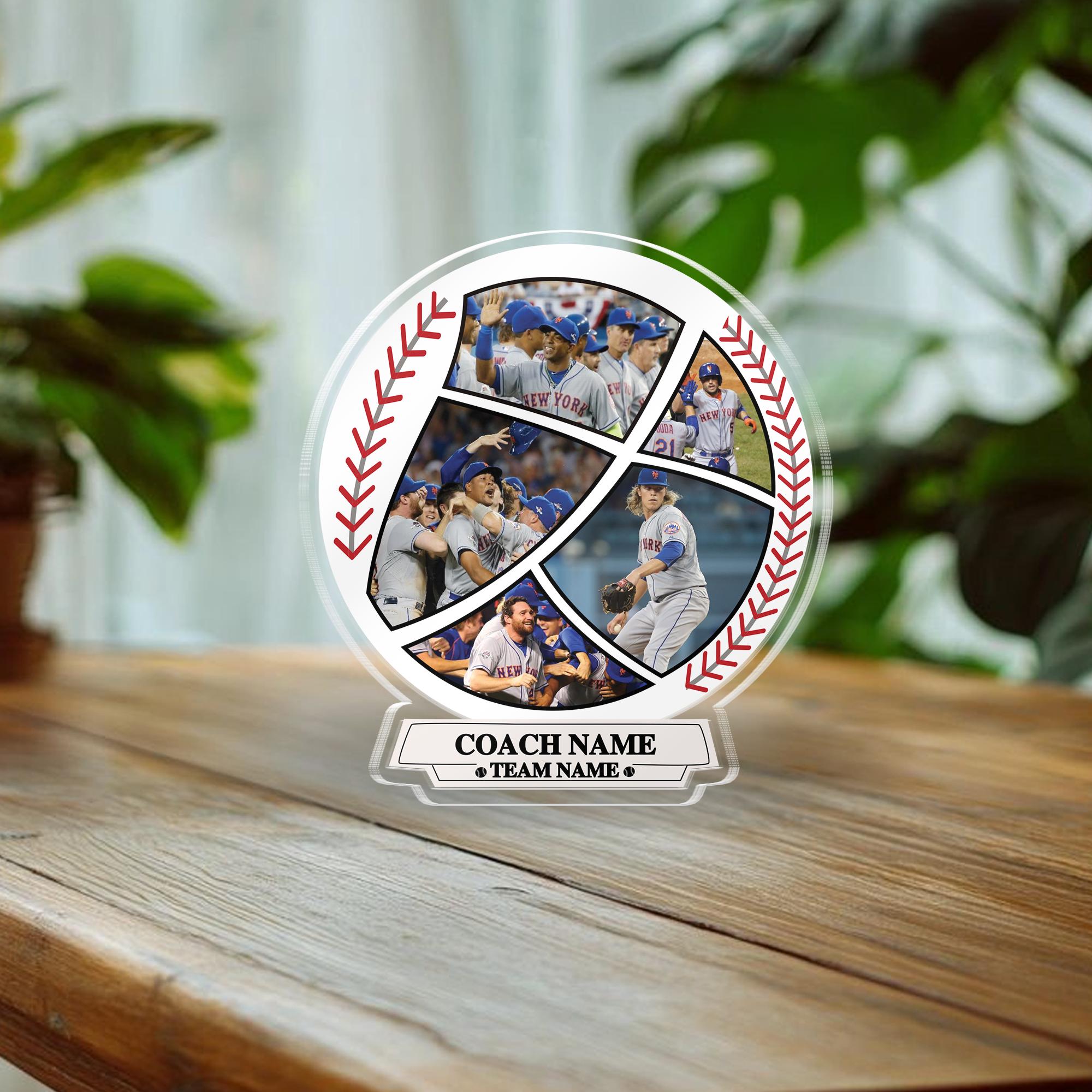 Personalized Baseball Coach Plaque, Photo Baseball Gifts, Thank You ...
