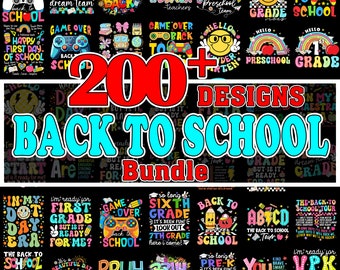 200+ Zurück zu Schulbündel PNG, Kindergarten, Erster Schultag, Schule Png, Retro PNG, Design der ersten / zweiten / dritten Klasse, Schulbündel Png