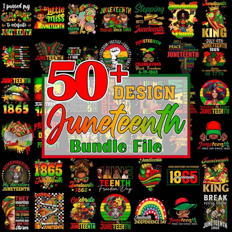 50+ Juneteenth PNG Bundle, Juneteenth Sublimation png, Free-ish, Black History Png, Juneteenth Is My Independence Day, Pride LGBTQ Bundle image 1